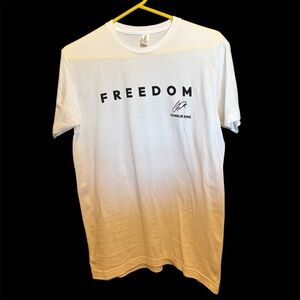 RARE White “FREEDOM” Charlie Kirk Tee
